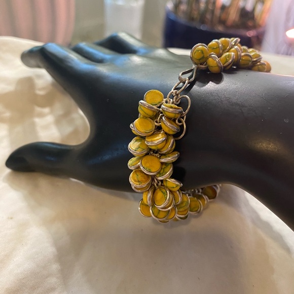 YELLOW TURQUOISE CHARM BRACELET - Picture 5 of 12